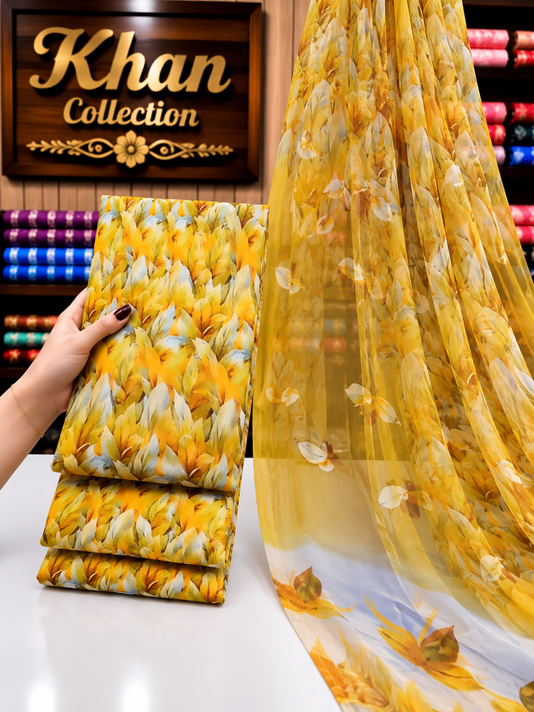 Winter Digital Printed Linen 3Pc With Bamber Chiffon Duppta