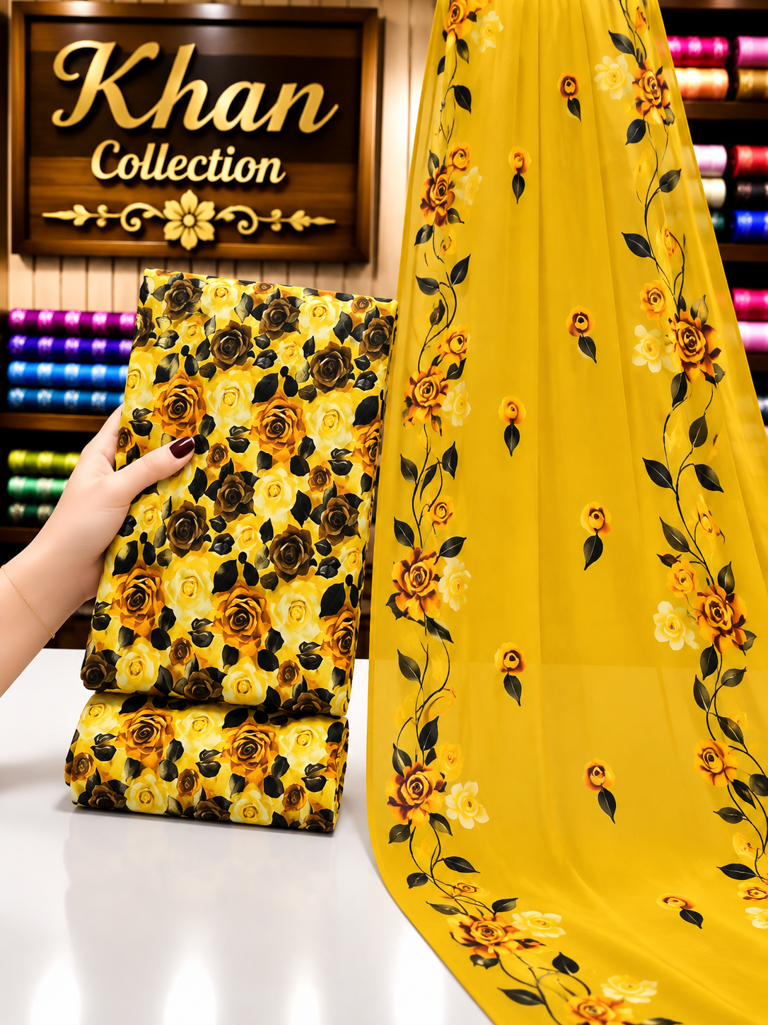 Winter Digital Printed Linen 3Pc With Bamber Chiffon Duppta