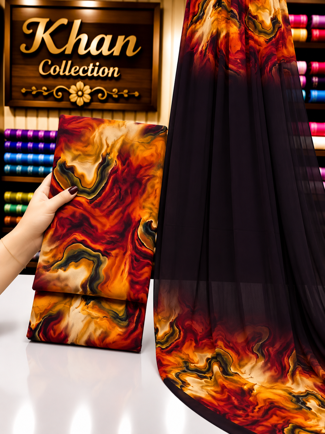 Winter Digital Printed Linen 3Pc With Bamber Chiffon Duppta