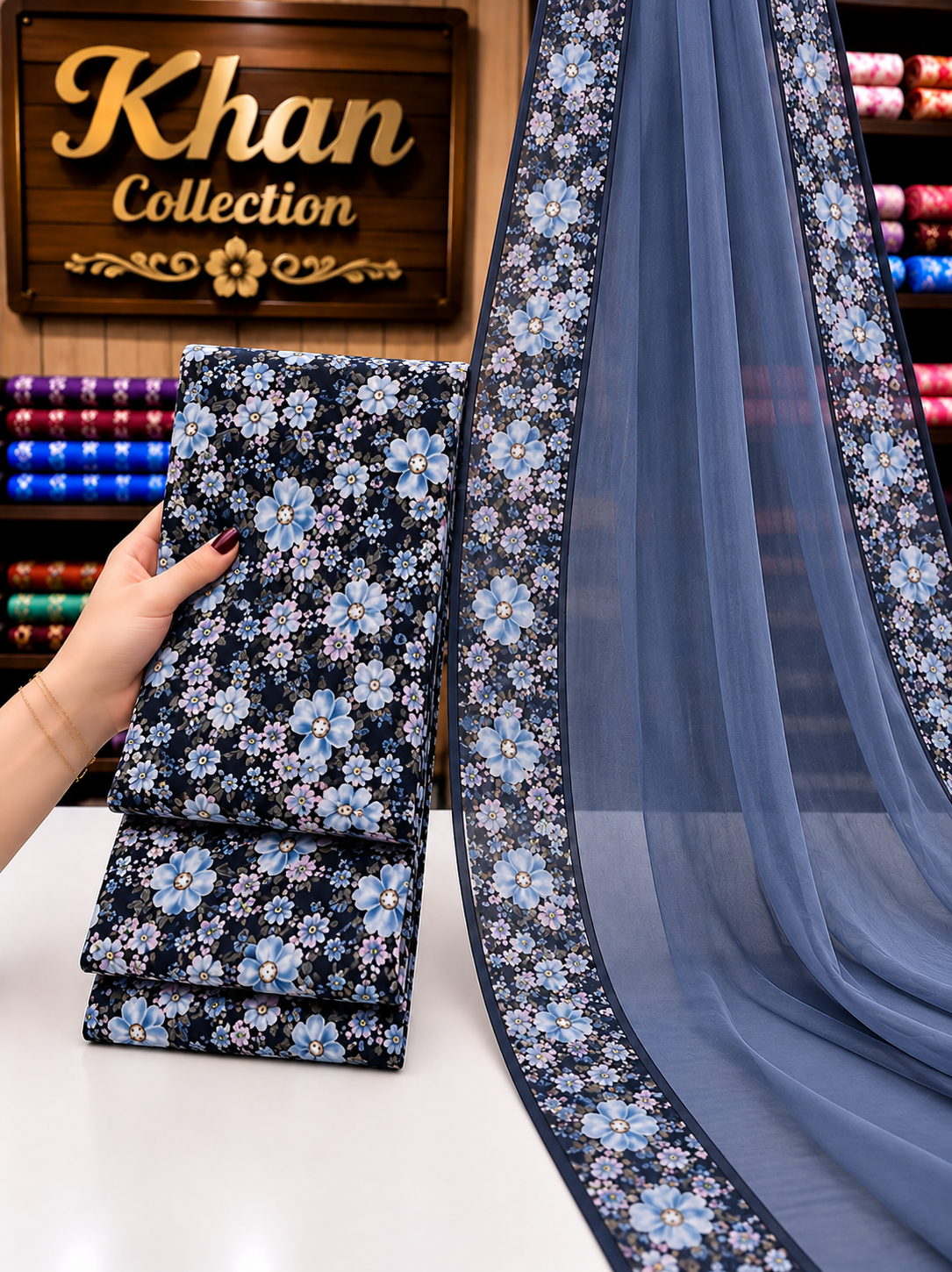 Winter Digital Printed Linen 3Pc With Bamber Chiffon Duppta