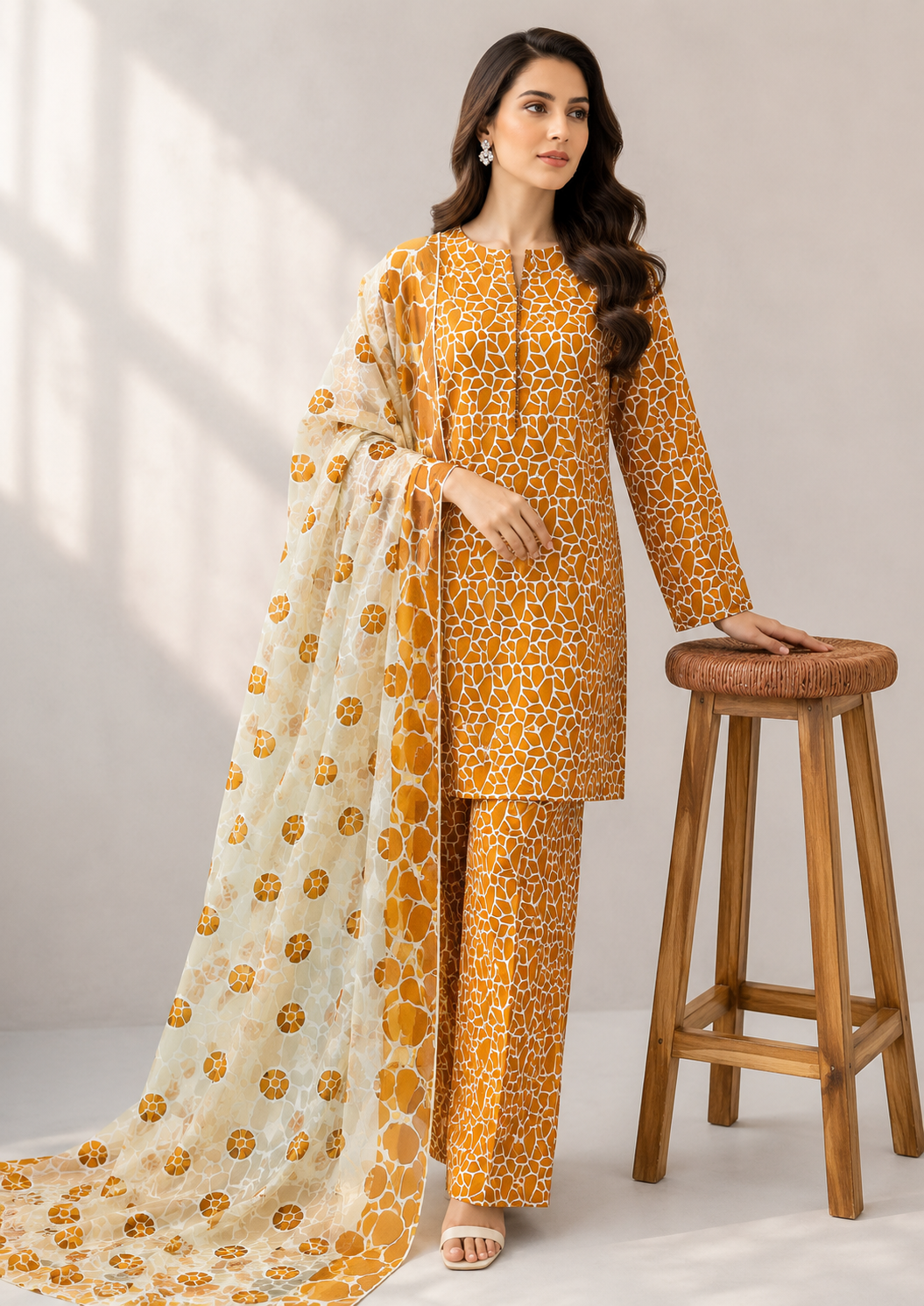 3 Piece Unstitched Lawn Suit