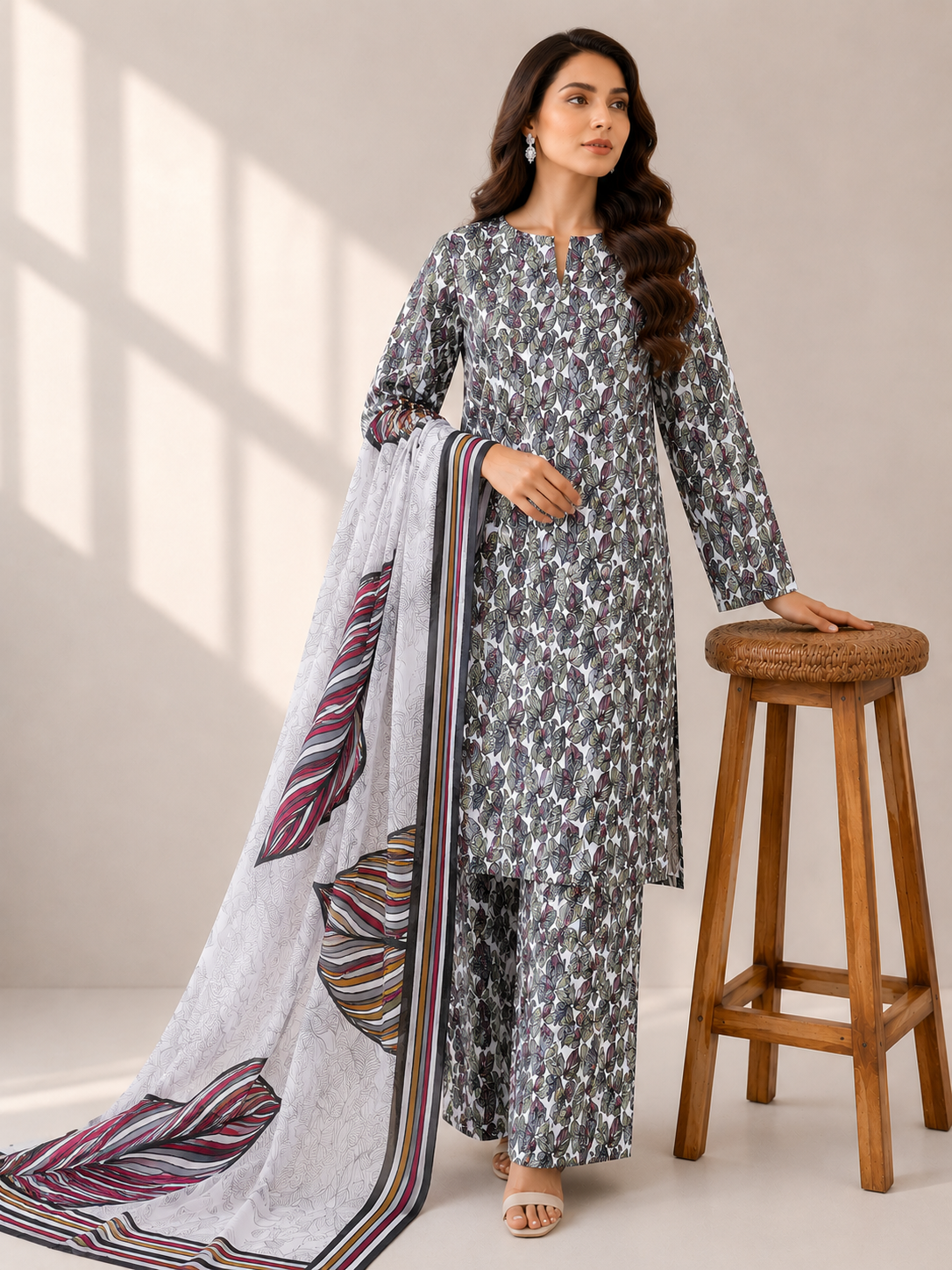 3 Piece Unstitched Lawn Suit