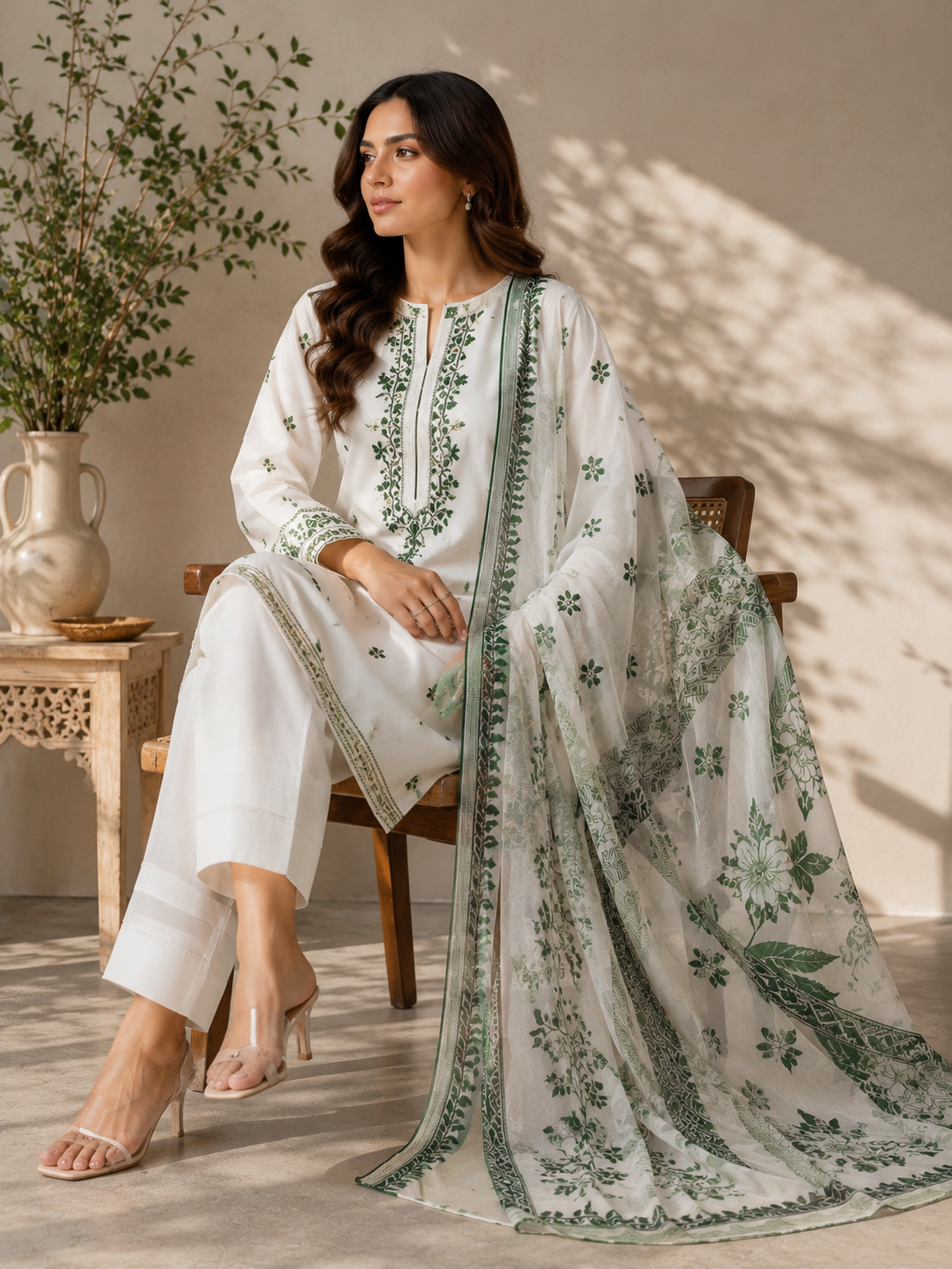 Premium Lawn 3pc With Bamber Dupatta