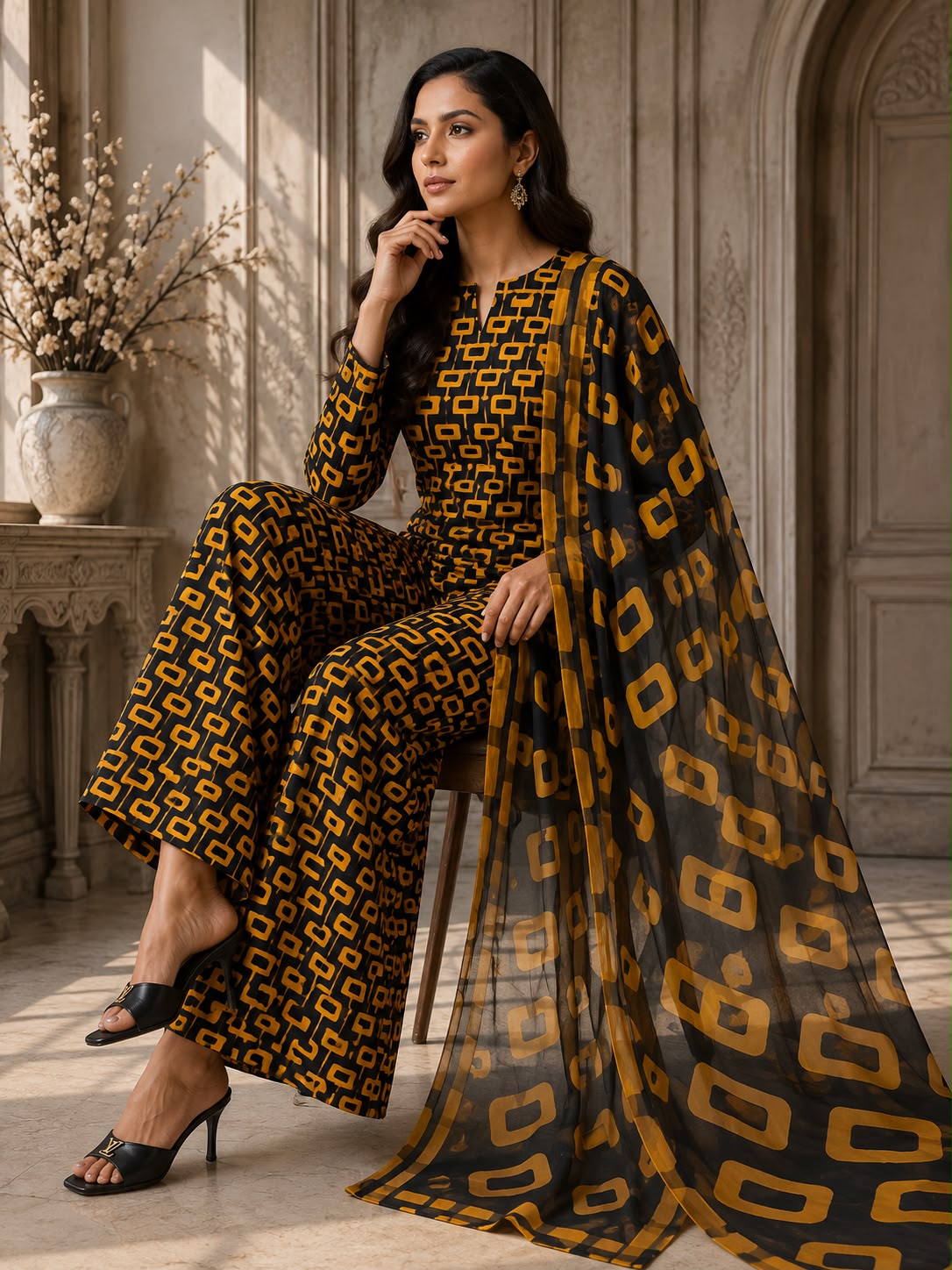 Premium Lawn 3pc With Bamber Dupatta