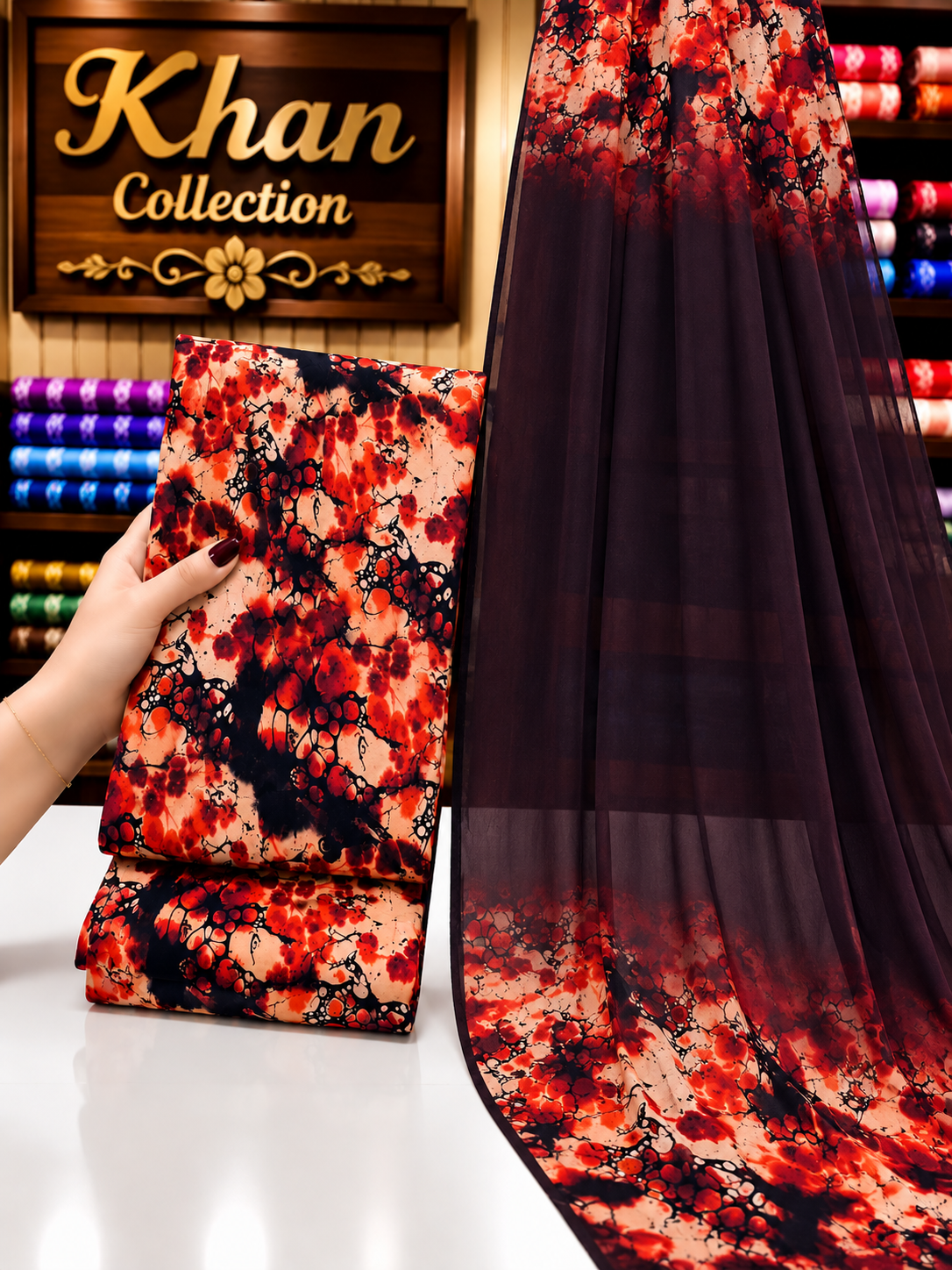 Winter Digital Printed Linen 3Pc With Bamber Chiffon Duppta