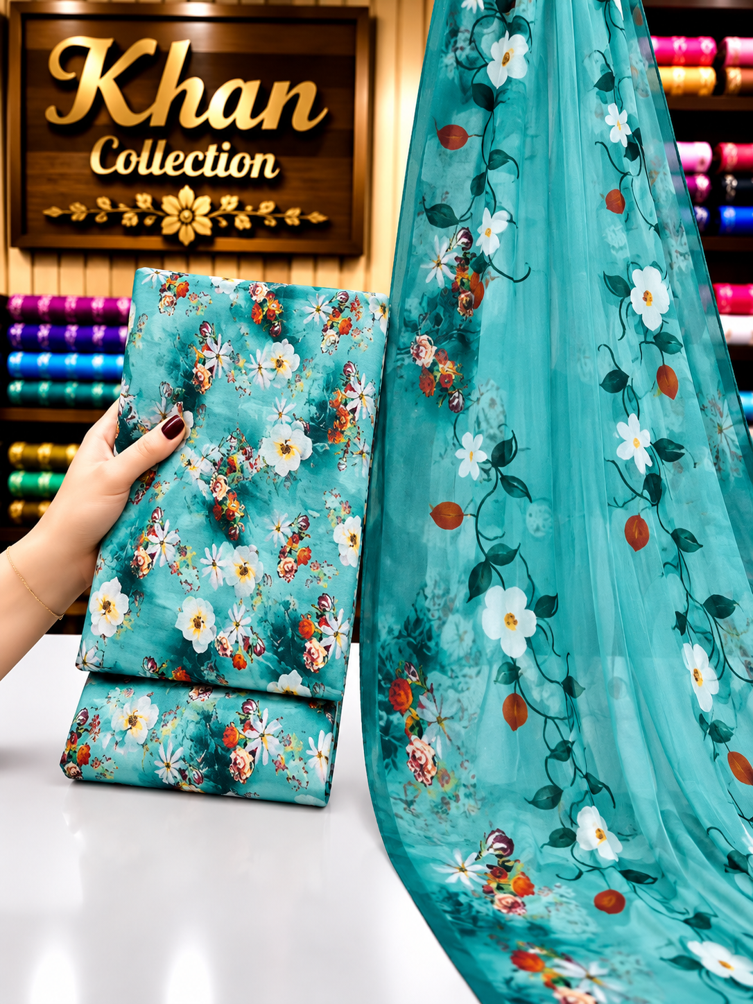 Winter Digital Printed Linen 3Pc With Bamber Chiffon Duppta