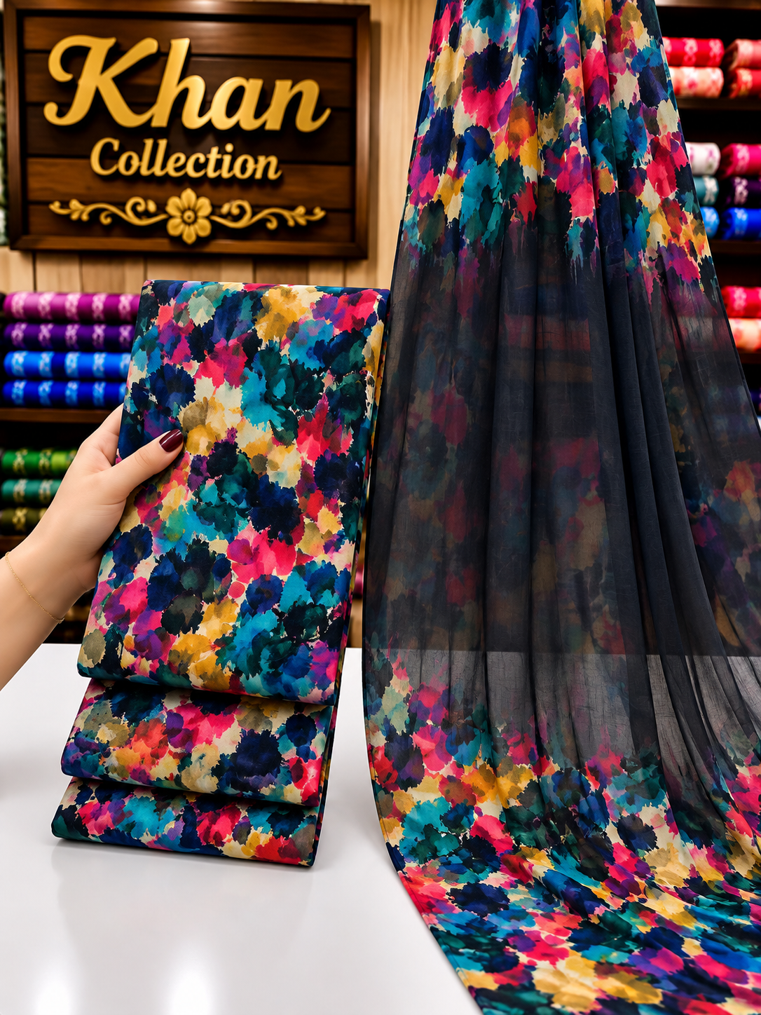 Winter Digital Printed Linen 3Pc With Bamber Chiffon Duppta