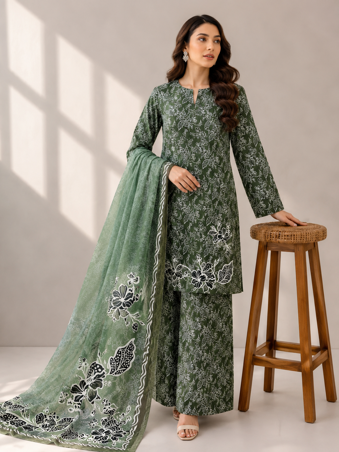 3 Piece Unstitched Lawn Suit
