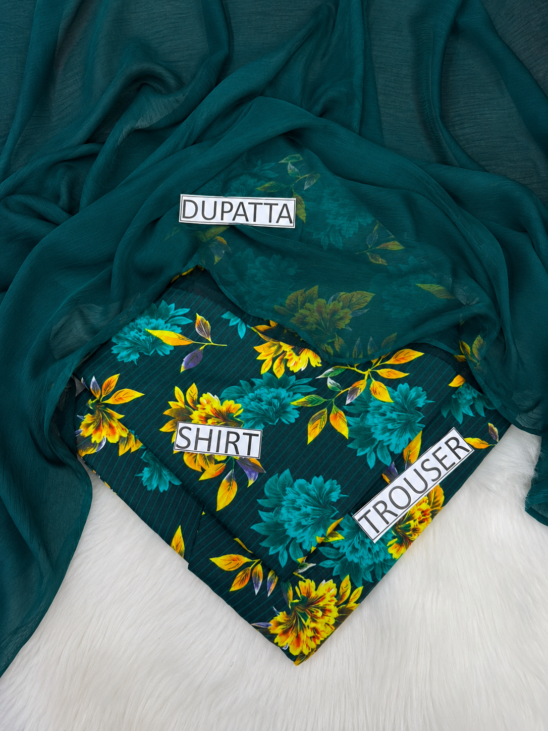 DORIYA LAWN PRINTED 3PC T-007