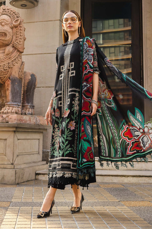 3 Piece Unstitched Embroidered Lawn Suit