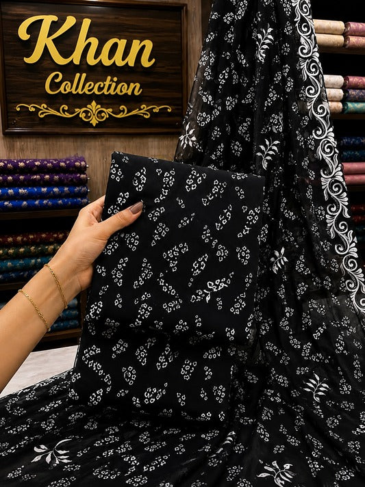 Digital Printed Linen 3Pc With Bamber Chiffon Dupata