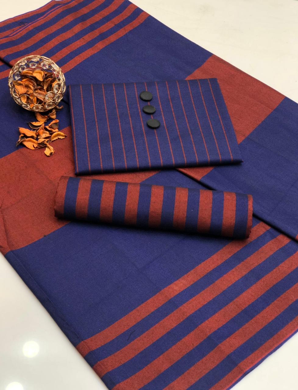 KHAADI SUSI MARINA 3-PC WINTER UNSTITCHED D-202 Blue