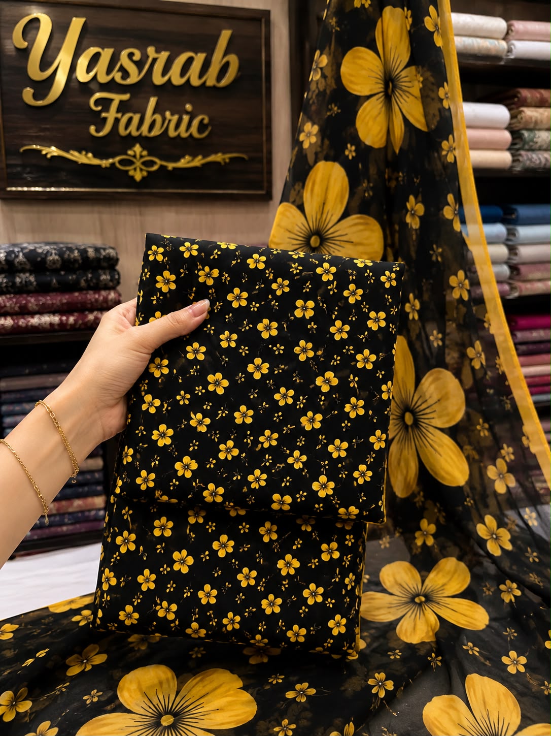 3 Piece-Lawn Suit With Bamber Dupatta