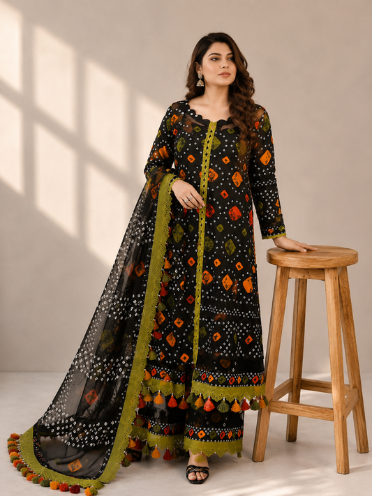 DORIYA LAWN PRINTED 3PC T-012