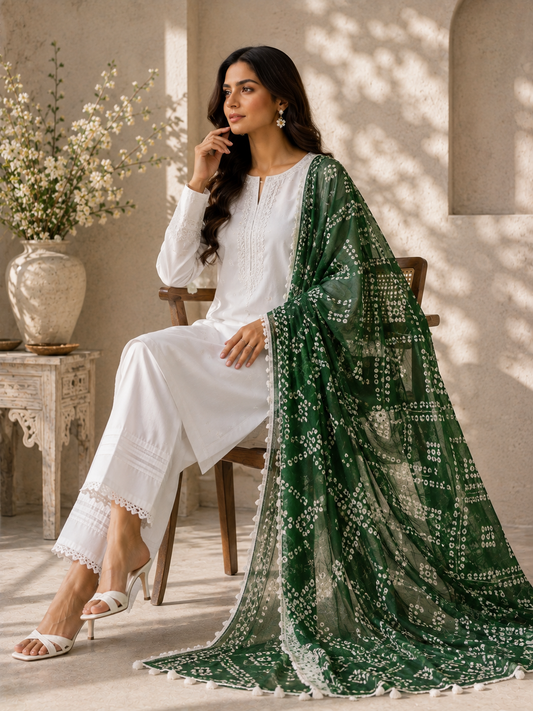 Premium Lawn 3pc With Bamber Dupatta