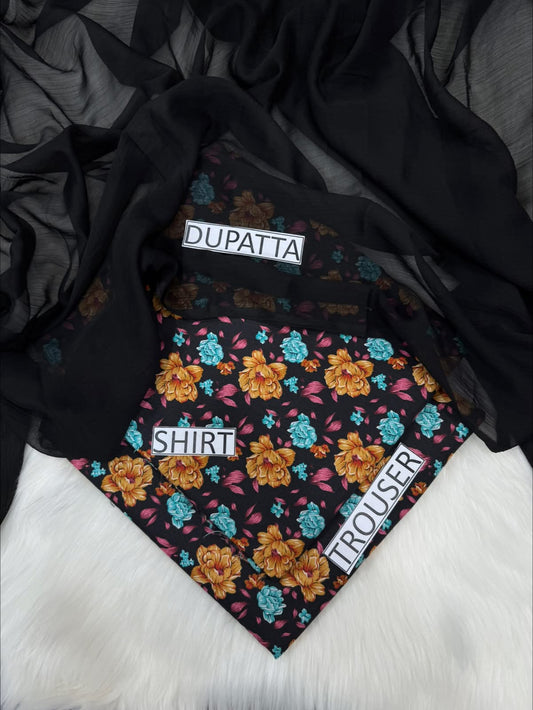 DORIYA LAWN PRINTED 3PC T-003