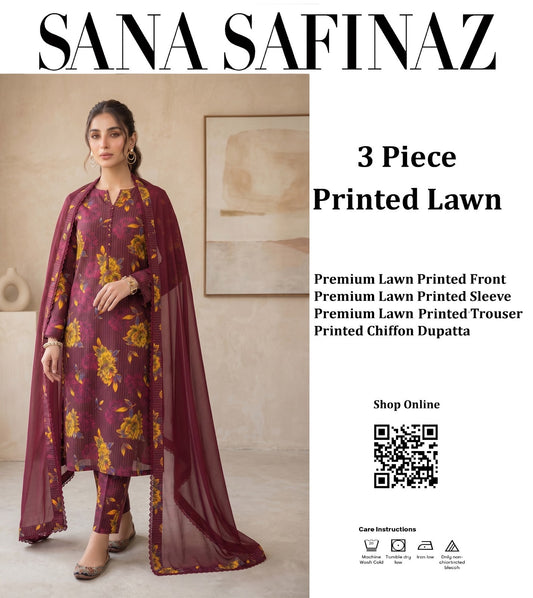 DORIYA LAWN PRINTED 3PC T-005