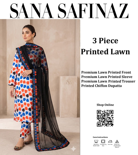 DORIYA LAWN PRINTED 3PC T-001