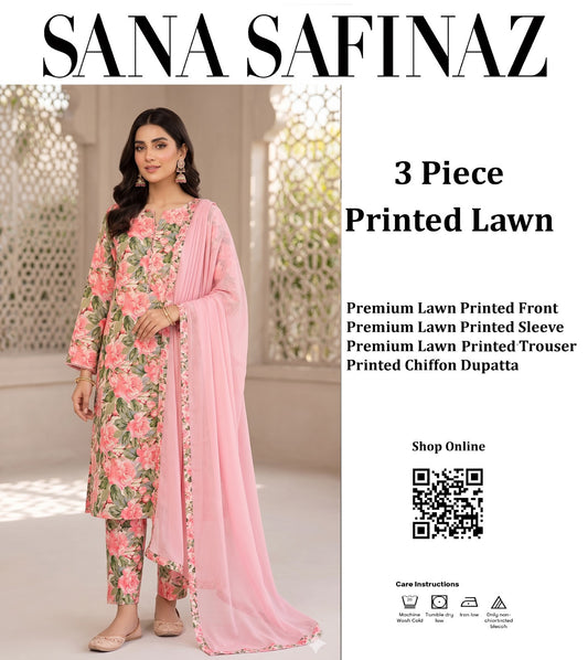 DORIYA LAWN PRINTED 3PC T-004