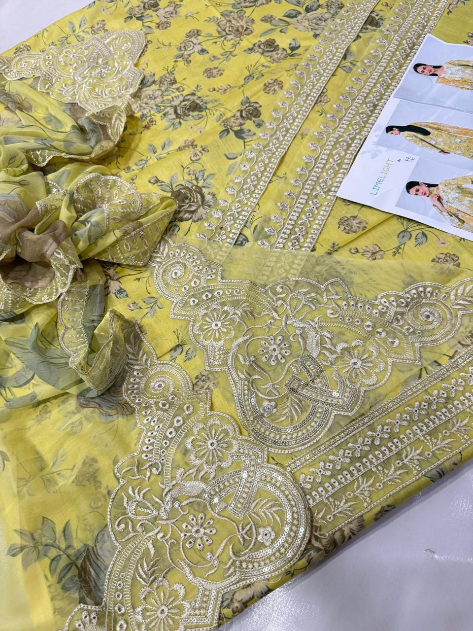 3PC PURE LAWN . EMBROIDERED