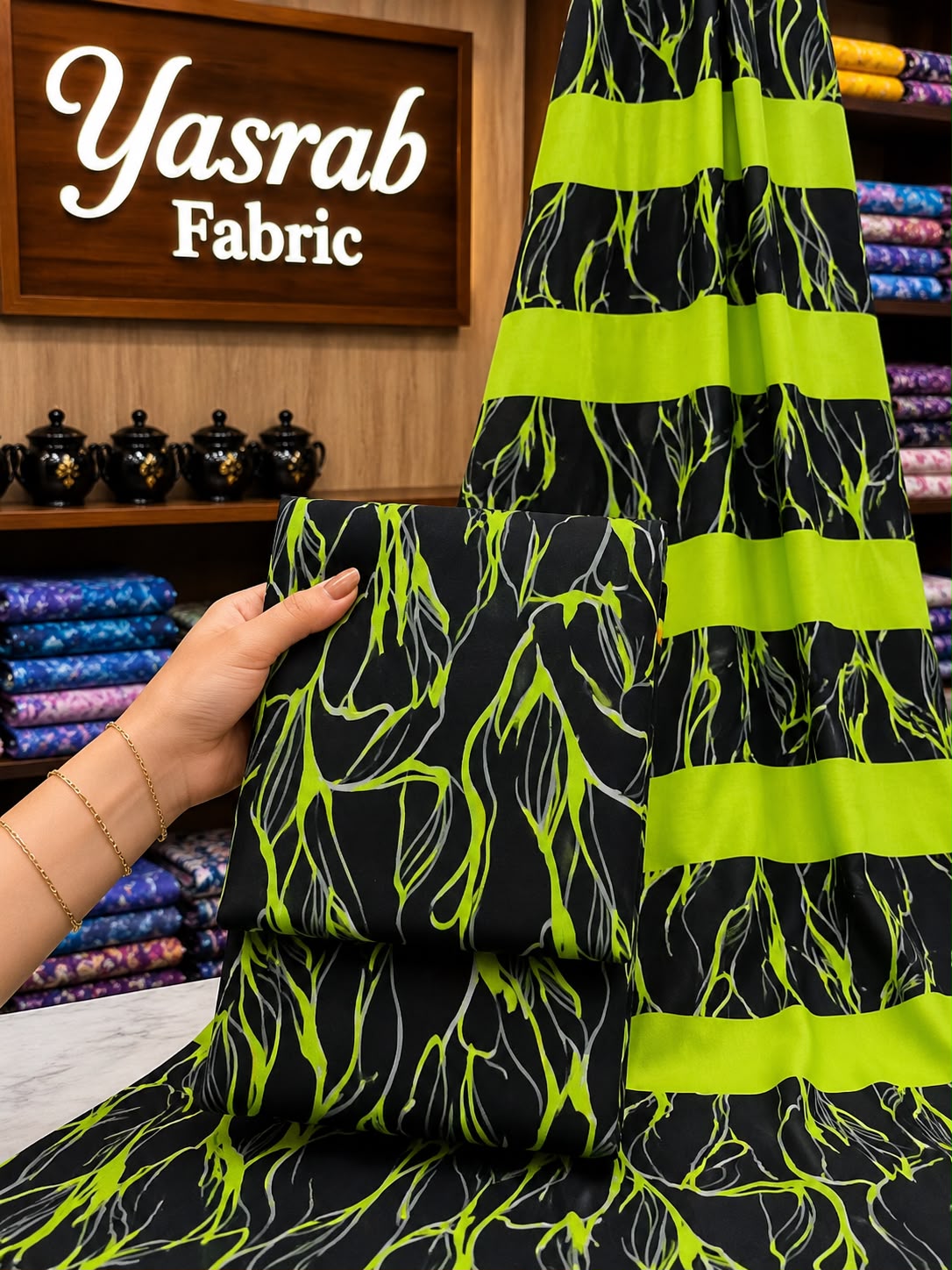 3 Piece-Lawn Suit With Bamber Dupatta
