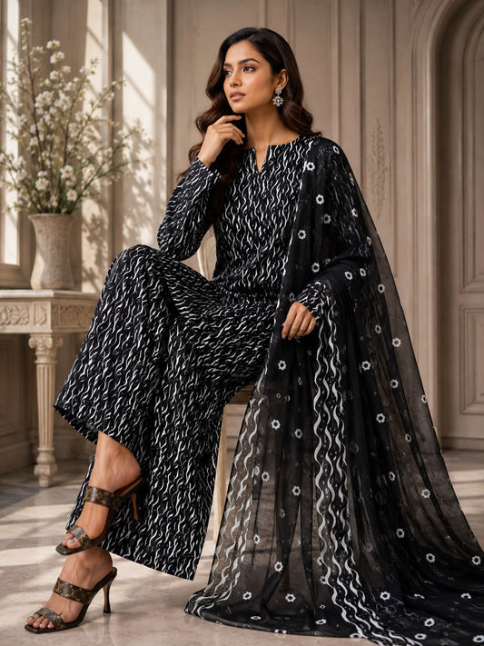 Premium Lawn 3pc With Bamber Dupatta
