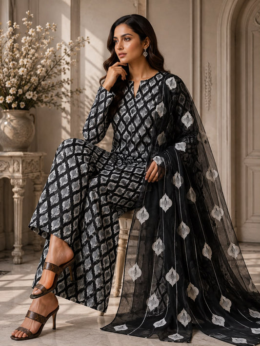 Premium Lawn 3pc With Bamber Dupatta