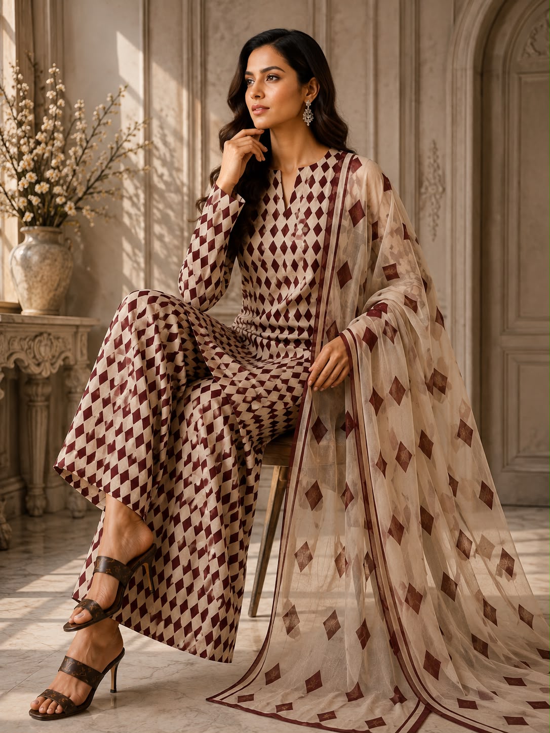 Premium Lawn 3pc With Bamber Dupatta