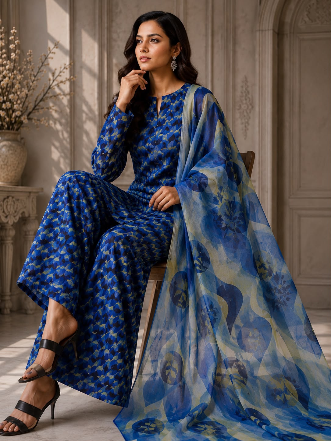 Premium Lawn 3pc With Bamber Dupatta