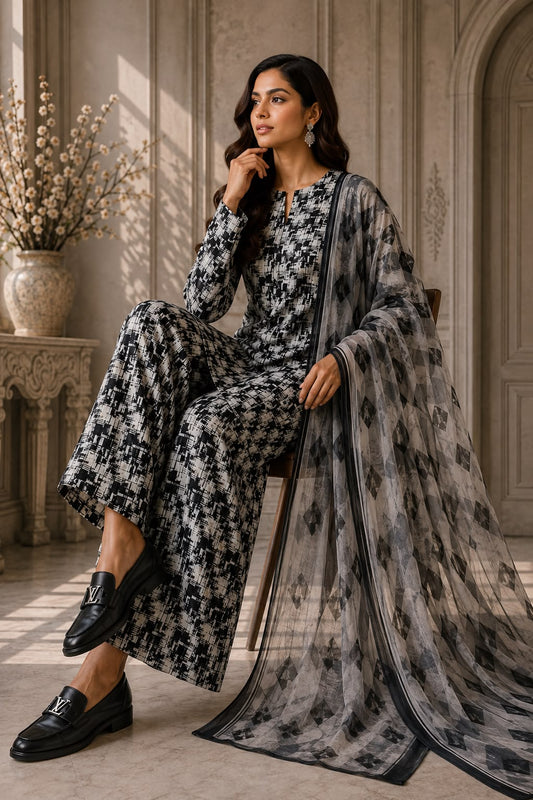 Premium Lawn 3pc With Bamber Dupatta