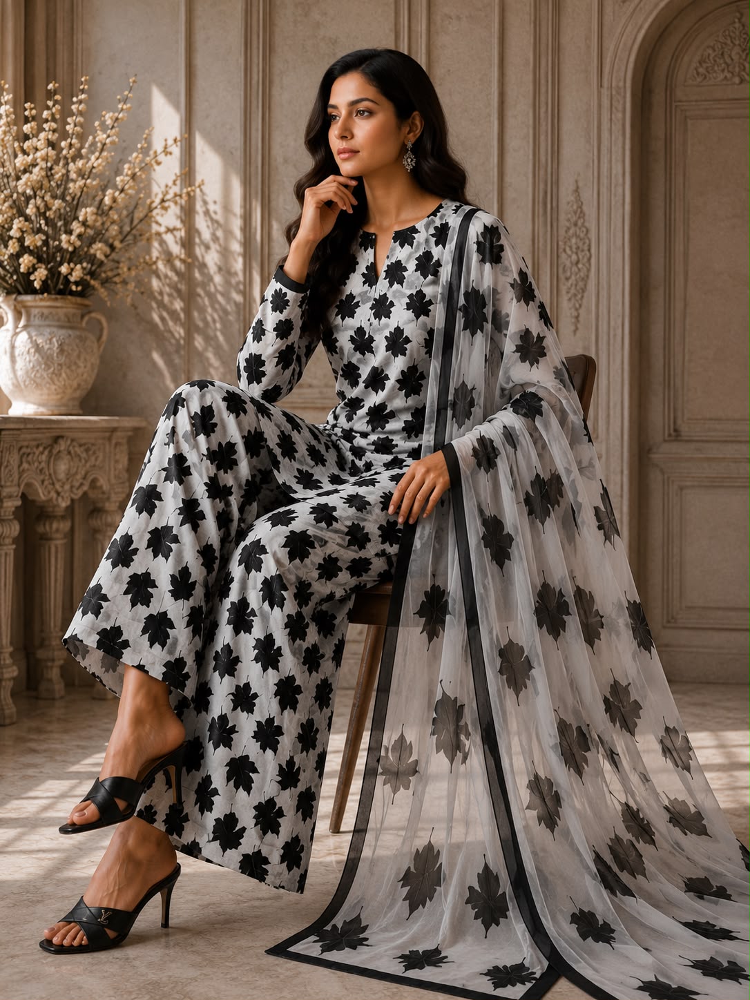 Premium Lawn 3pc With Bamber Dupatta