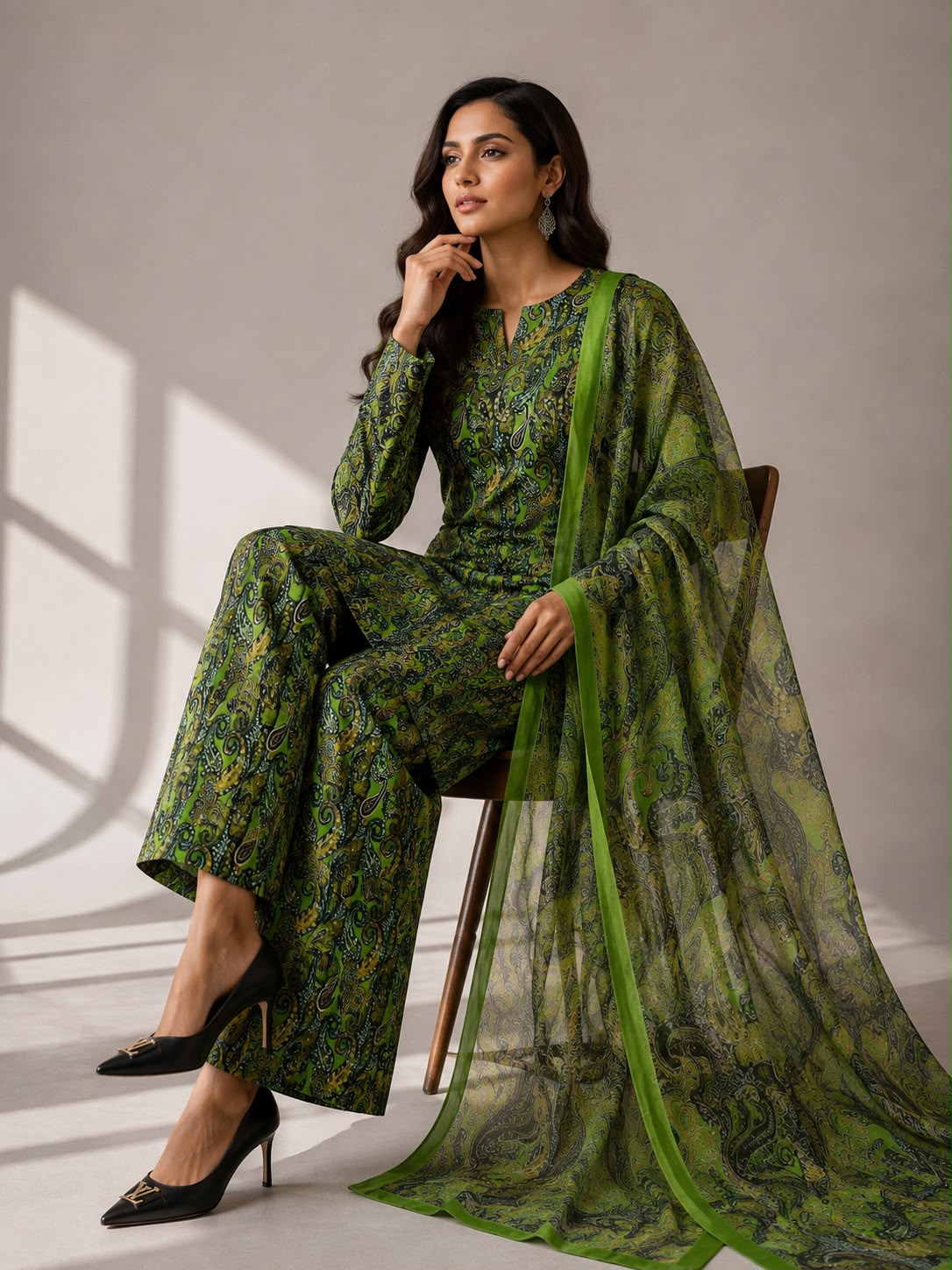 Premium Lawn 3pc With Bamber Dupatta