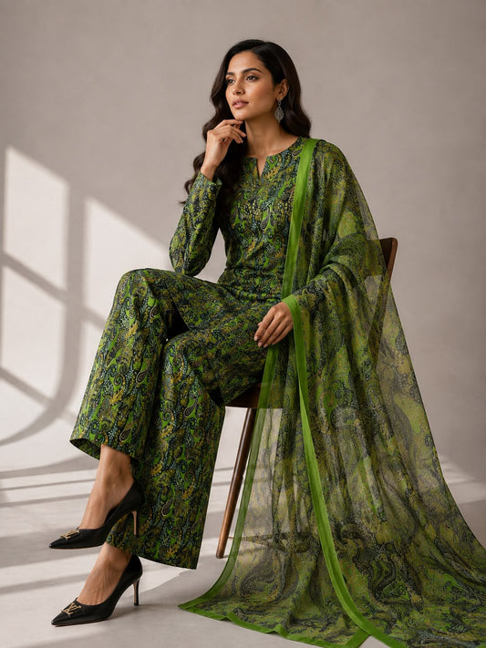 Premium Lawn 3pc With Bamber Dupatta