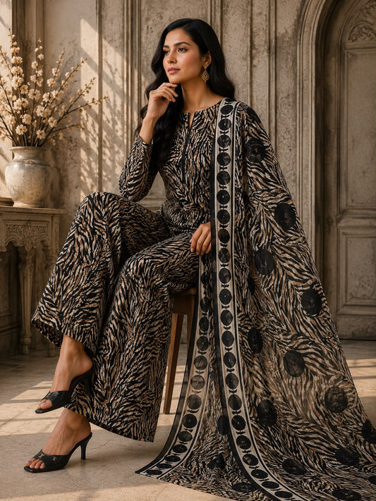 Premium Lawn 3pc With Bamber Dupatta