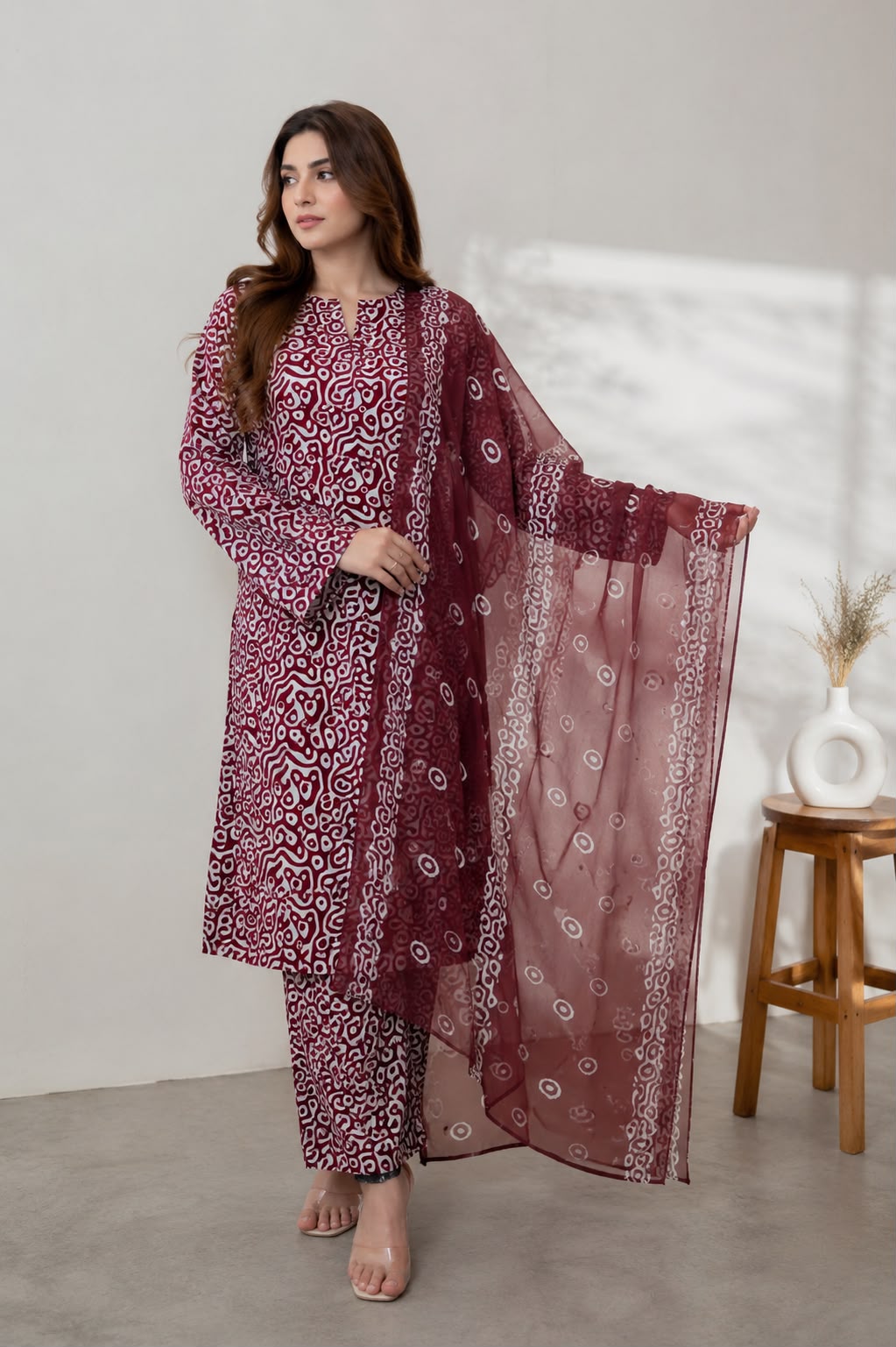 Premium Lawn 3pc With Bamber Dupatta