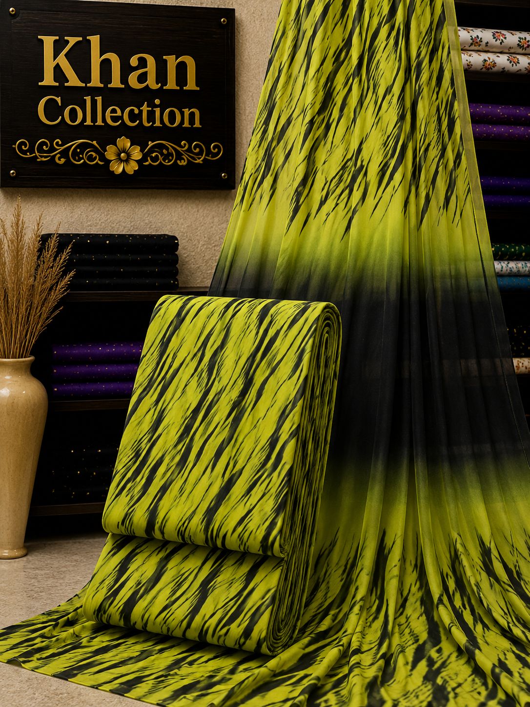 Digital Printed Linen 3Pc With Bamber Chiffon Dupata