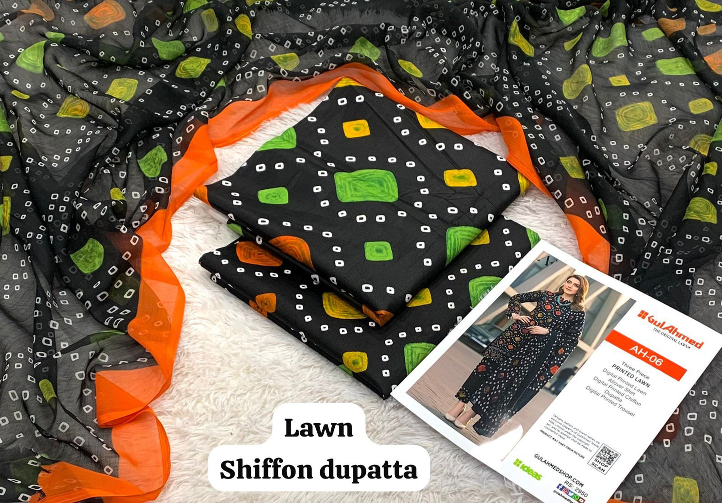 DORIYA LAWN PRINTED 3PC T-012